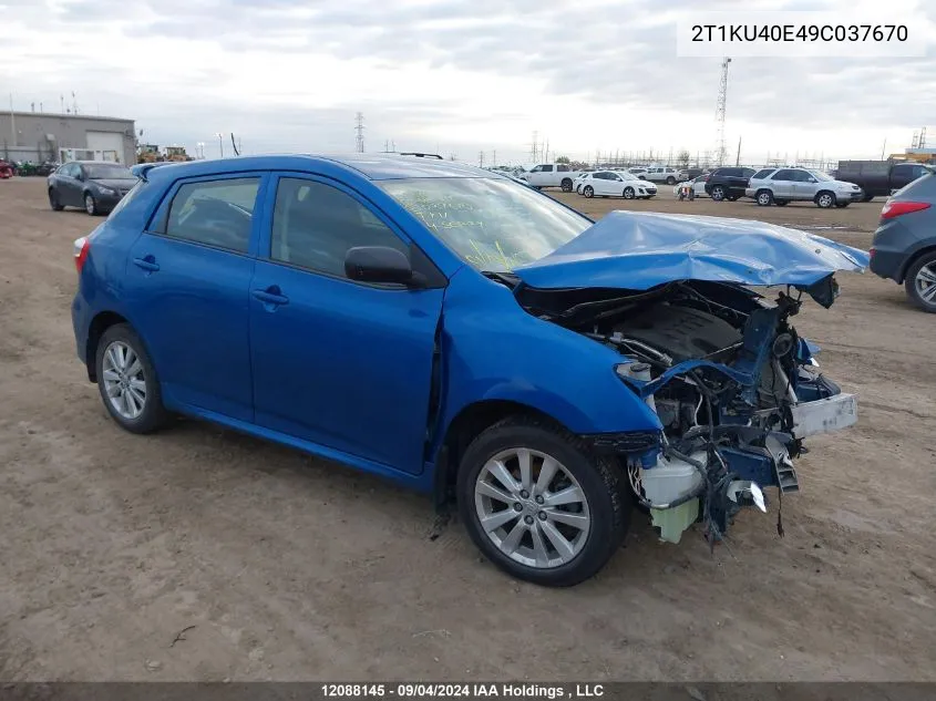 2009 Toyota Matrix Wagon VIN: 2T1KU40E49C037670 Lot: 12088145