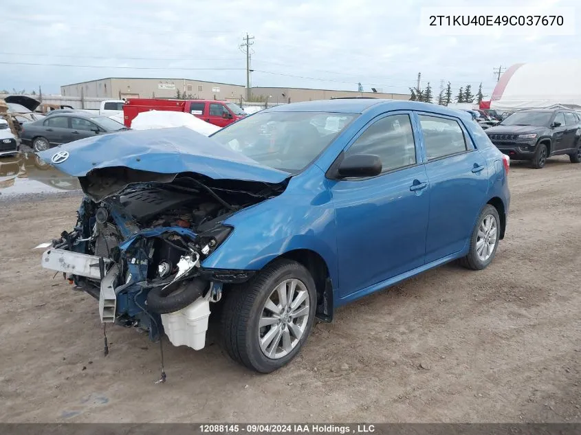 2009 Toyota Matrix Wagon VIN: 2T1KU40E49C037670 Lot: 12088145