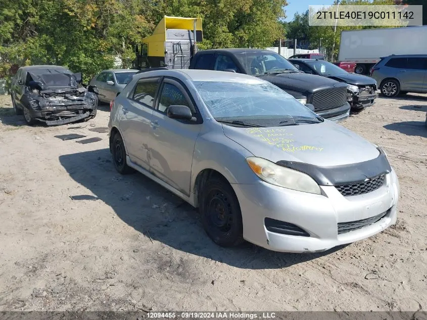 2009 Toyota Matrix VIN: 2T1LE40E19C011142 Lot: 12094455