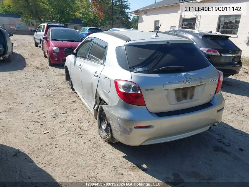 2009 Toyota Matrix VIN: 2T1LE40E19C011142 Lot: 12094455