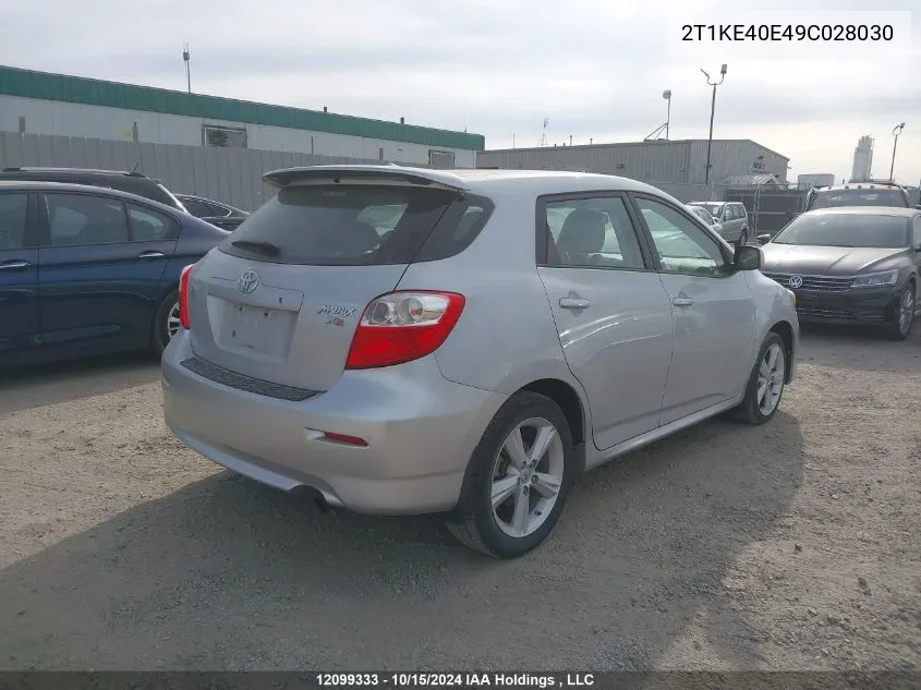 2009 Toyota Matrix Xr VIN: 2T1KE40E49C028030 Lot: 12099333