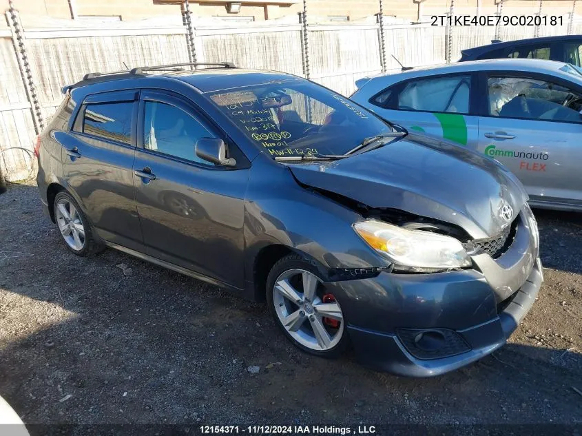 2009 Toyota Matrix Xr VIN: 2T1KE40E79C020181 Lot: 12154371