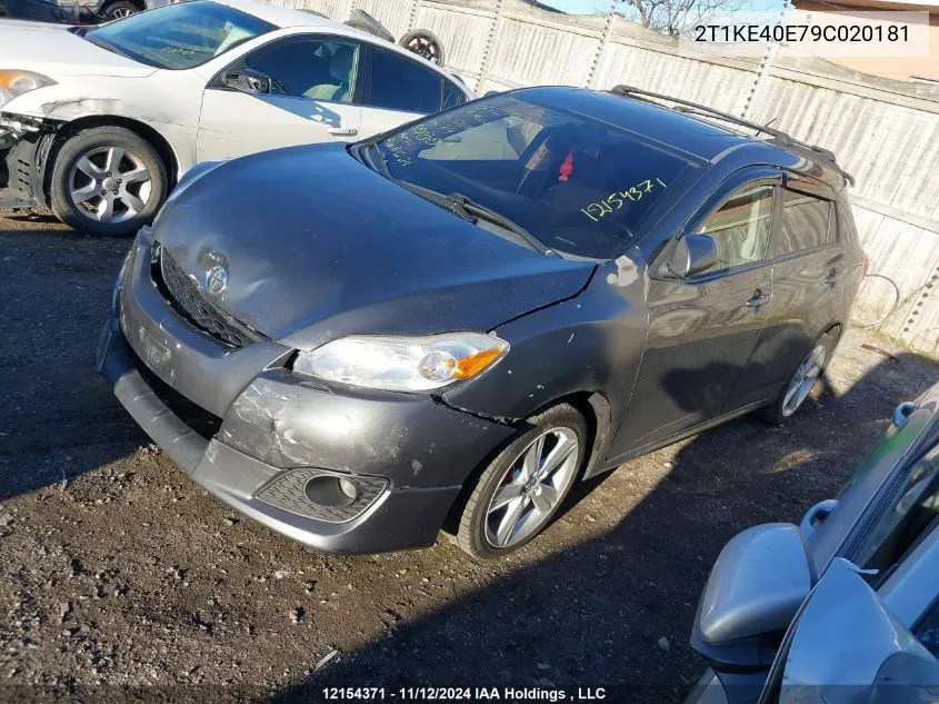 2009 Toyota Matrix Xr VIN: 2T1KE40E79C020181 Lot: 12154371