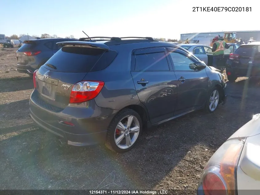 2009 Toyota Matrix Xr VIN: 2T1KE40E79C020181 Lot: 12154371