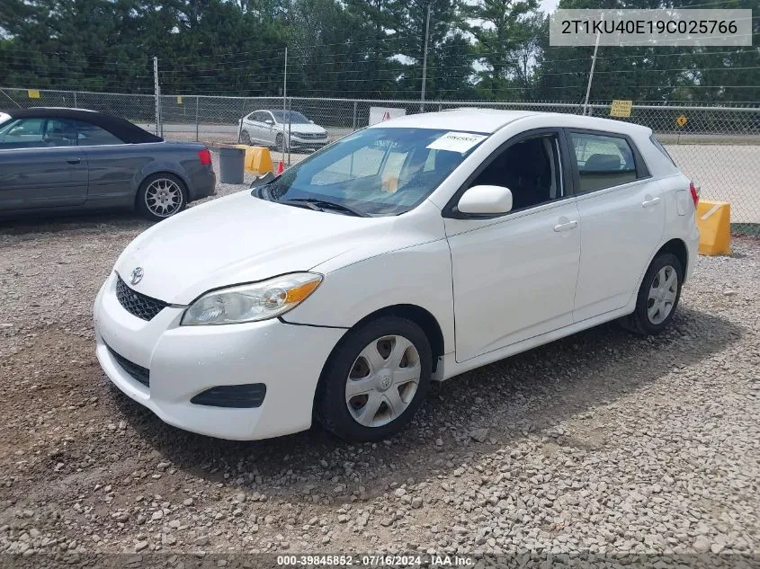 2009 Toyota Matrix VIN: 2T1KU40E19C025766 Lot: 39845852