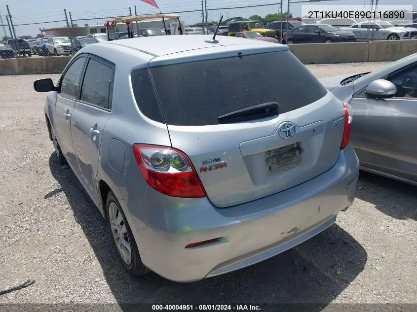 2T1KU40E89C116890 2009 Toyota Matrix