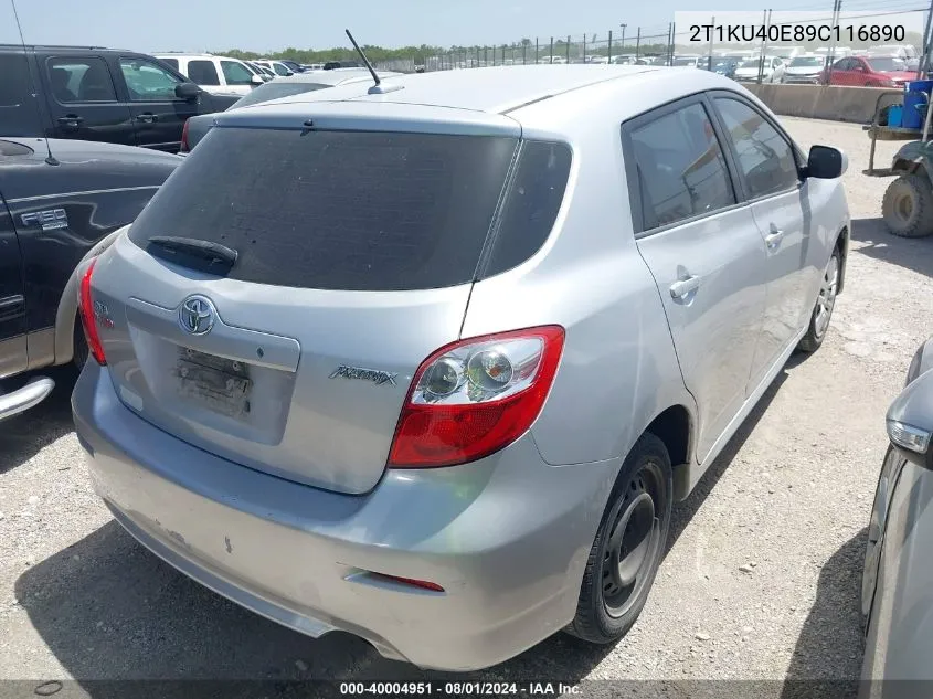 2T1KU40E89C116890 2009 Toyota Matrix