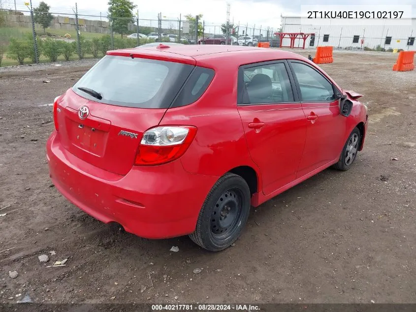 2009 Toyota Matrix VIN: 2T1KU40E19C102197 Lot: 40217781