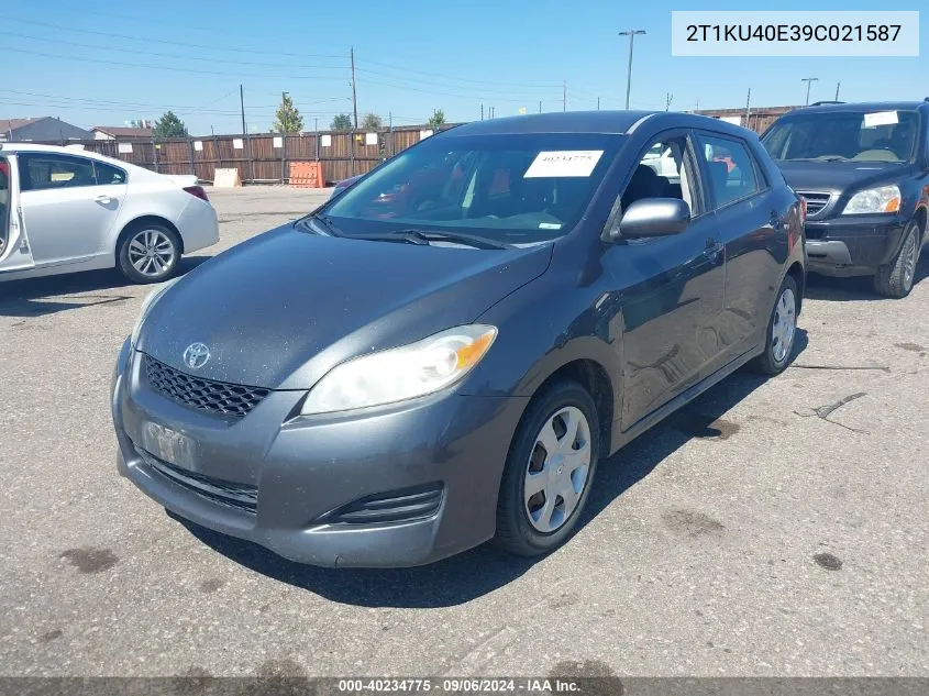 2T1KU40E39C021587 2009 Toyota Matrix