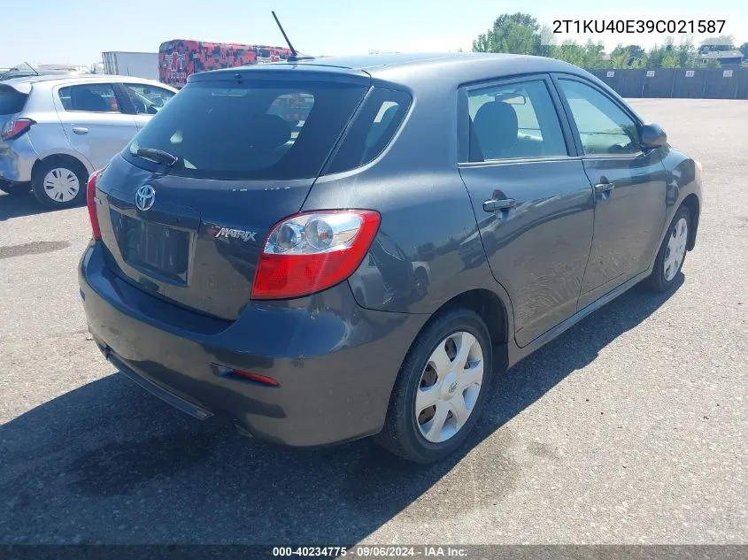 2009 Toyota Matrix VIN: 2T1KU40E39C021587 Lot: 40234775