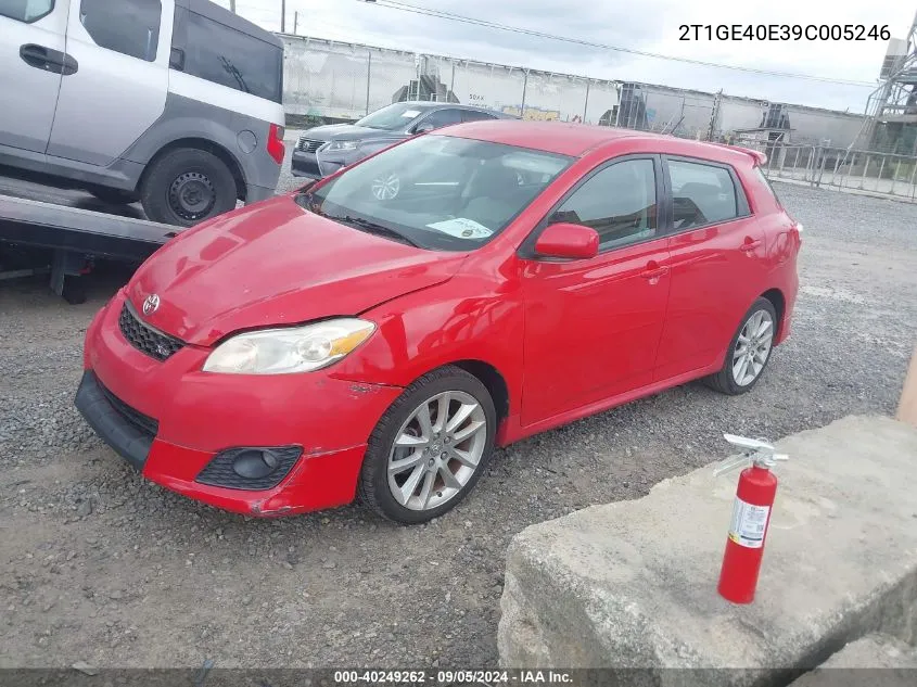 2T1GE40E39C005246 2009 Toyota Matrix Xrs