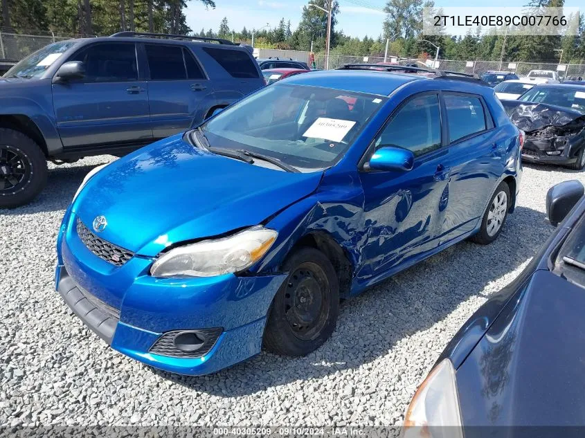 2009 Toyota Matrix S VIN: 2T1LE40E89C007766 Lot: 40305209