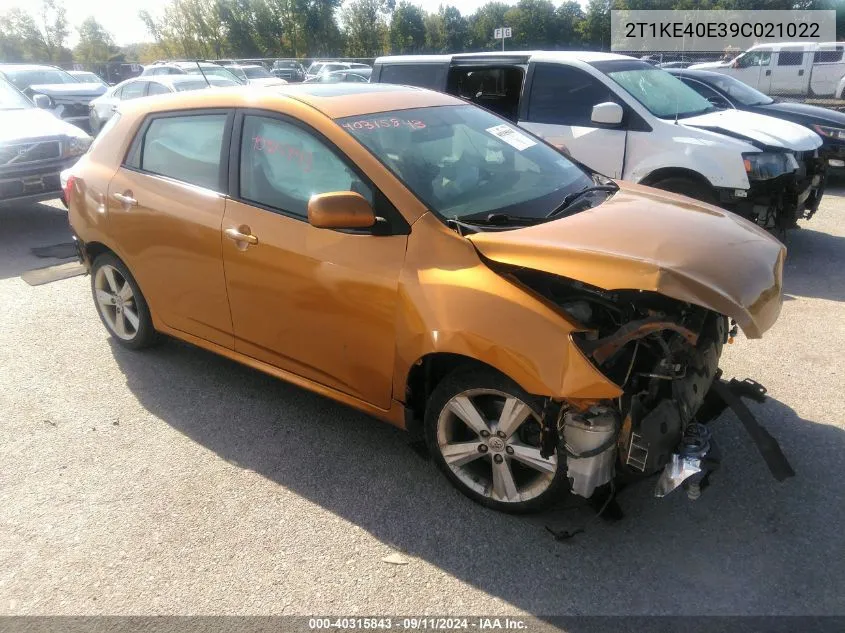 2009 Toyota Corolla Matrix S VIN: 2T1KE40E39C021022 Lot: 40315843