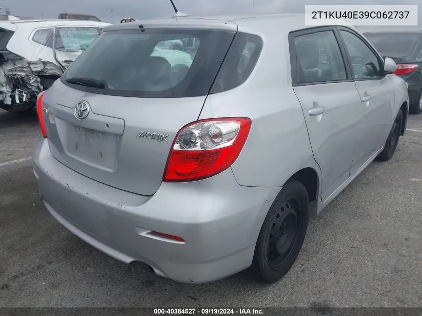 2009 Toyota Matrix VIN: 2T1KU40E39C062737 Lot: 40384527