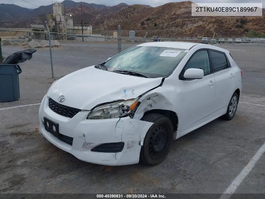 2009 Toyota Matrix VIN: 2T1KU40E89C189967 Lot: 40390831