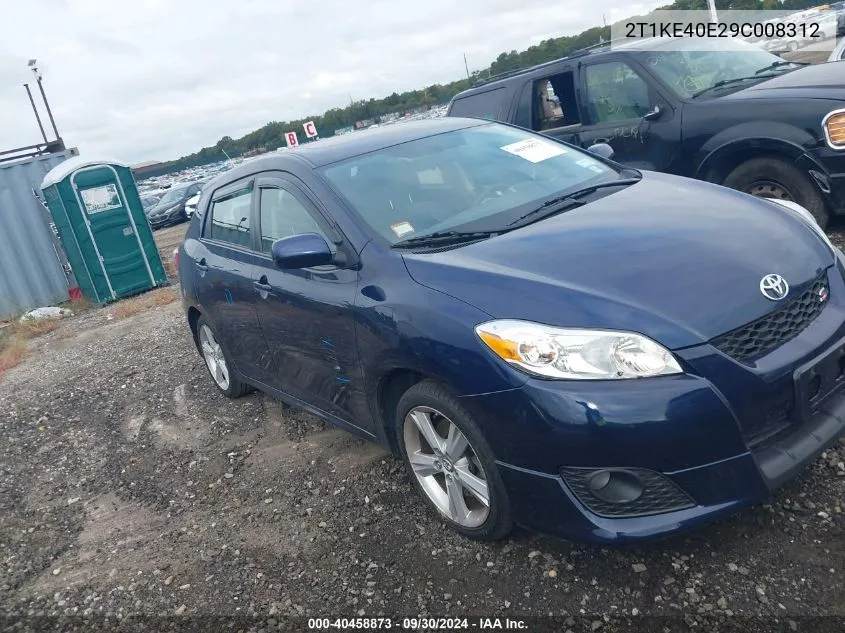 2009 Toyota Matrix S VIN: 2T1KE40E29C008312 Lot: 40458873