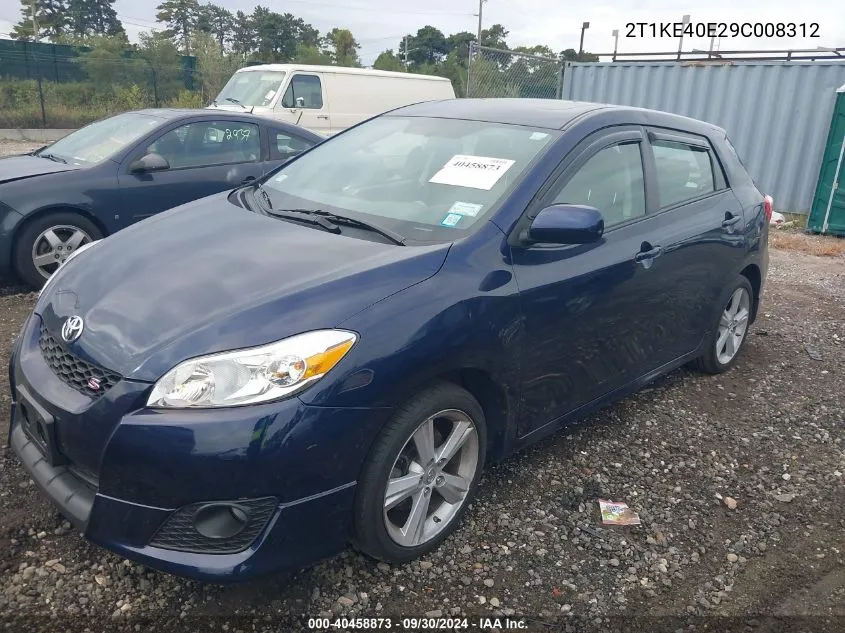 2009 Toyota Matrix S VIN: 2T1KE40E29C008312 Lot: 40458873