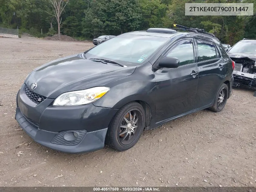 2009 Toyota Matrix S VIN: 2T1KE40E79C011447 Lot: 40517589