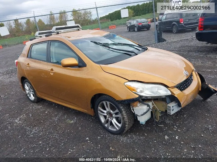 2009 Toyota Corolla Matrix S VIN: 2T1LE40E29C002966 Lot: 40521152