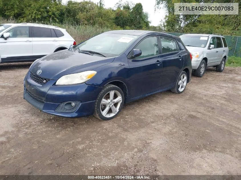 2009 Toyota Matrix S VIN: 2T1LE40E29C007083 Lot: 40523451