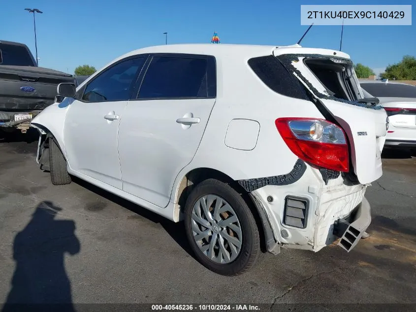 2009 Toyota Matrix VIN: 2T1KU40EX9C140429 Lot: 40545236