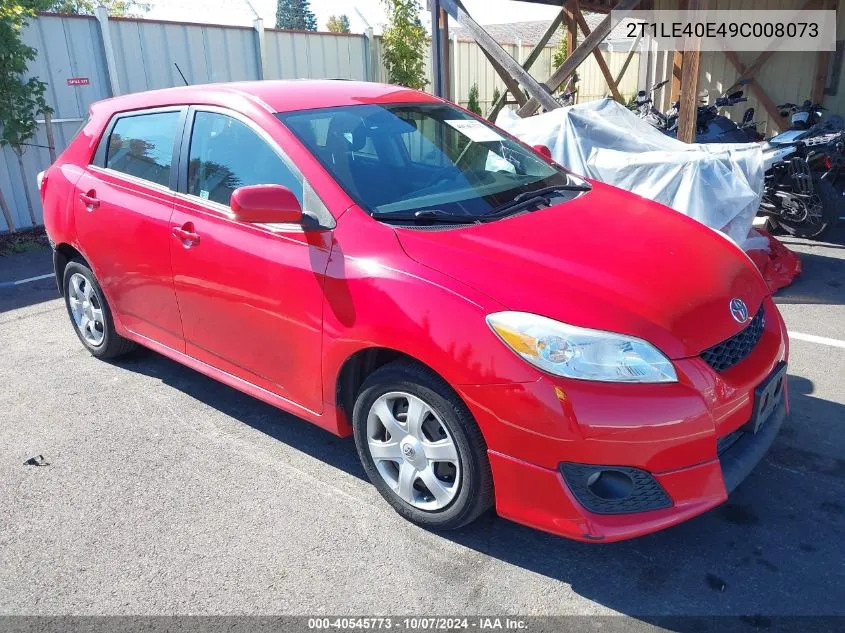 2009 Toyota Matrix S VIN: 2T1LE40E49C008073 Lot: 40545773