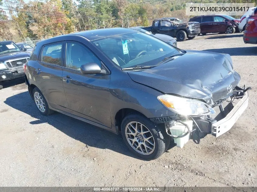 2009 Toyota Matrix VIN: 2T1KU40E39C015417 Lot: 40563737