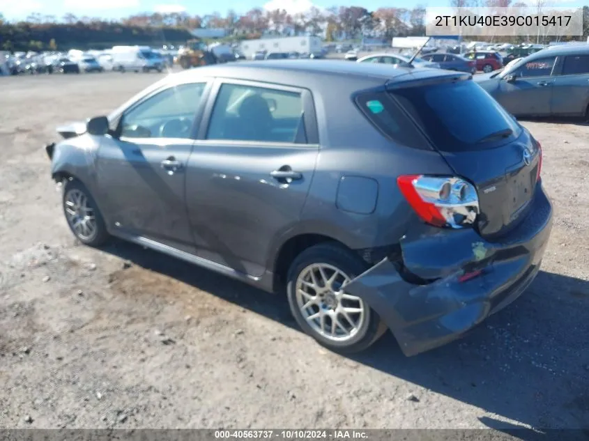 2009 Toyota Matrix VIN: 2T1KU40E39C015417 Lot: 40563737