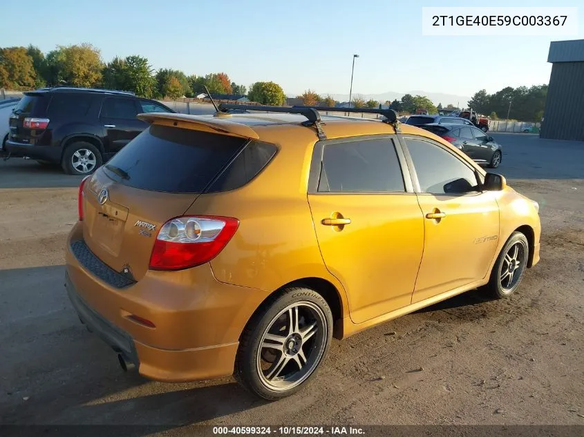 2009 Toyota Matrix Xrs VIN: 2T1GE40E59C003367 Lot: 40599324