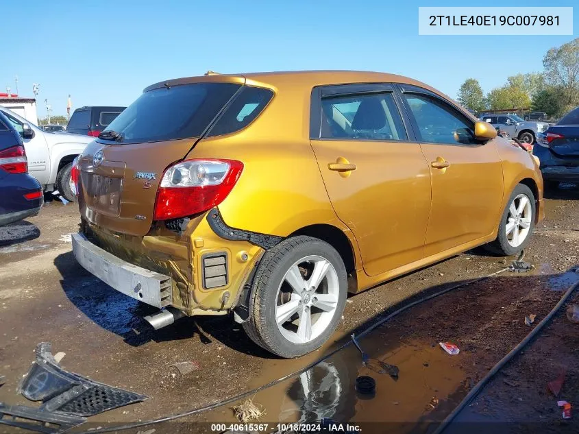 2T1LE40E19C007981 2009 Toyota Matrix S