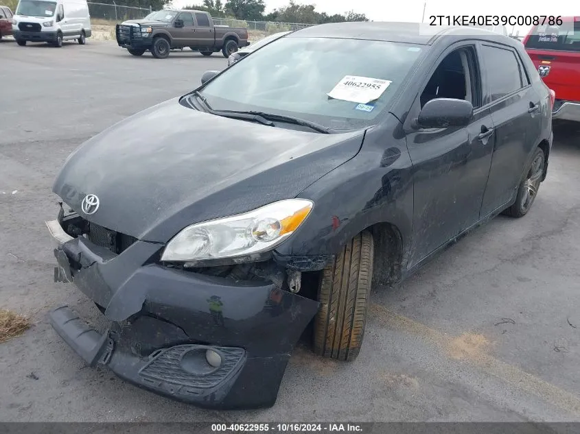 2T1KE40E39C008786 2009 Toyota Matrix S