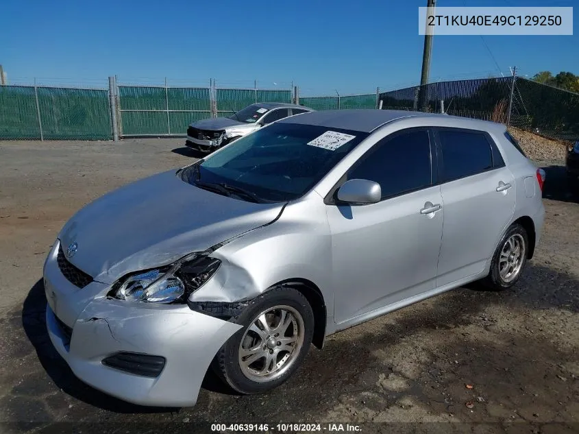 2009 Toyota Matrix VIN: 2T1KU40E49C129250 Lot: 40639146