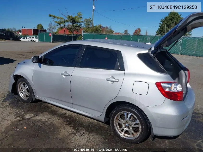 2009 Toyota Matrix VIN: 2T1KU40E49C129250 Lot: 40639146