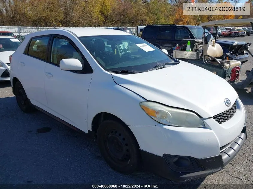 2009 Toyota Matrix S VIN: 2T1KE40E49C028819 Lot: 40660968