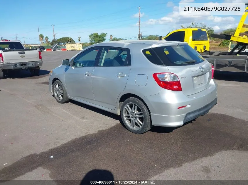 2009 Toyota Matrix S VIN: 2T1KE40E79C027728 Lot: 40696011