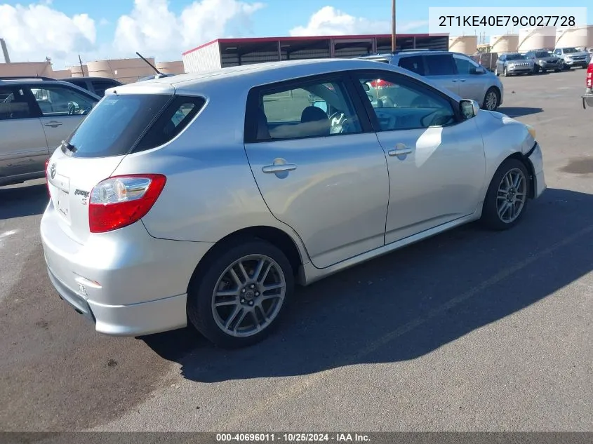 2T1KE40E79C027728 2009 Toyota Matrix S