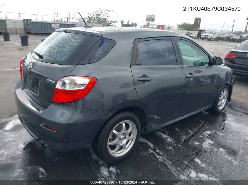 2009 Toyota Matrix VIN: 2T1KU40E79C034570 Lot: 40725807