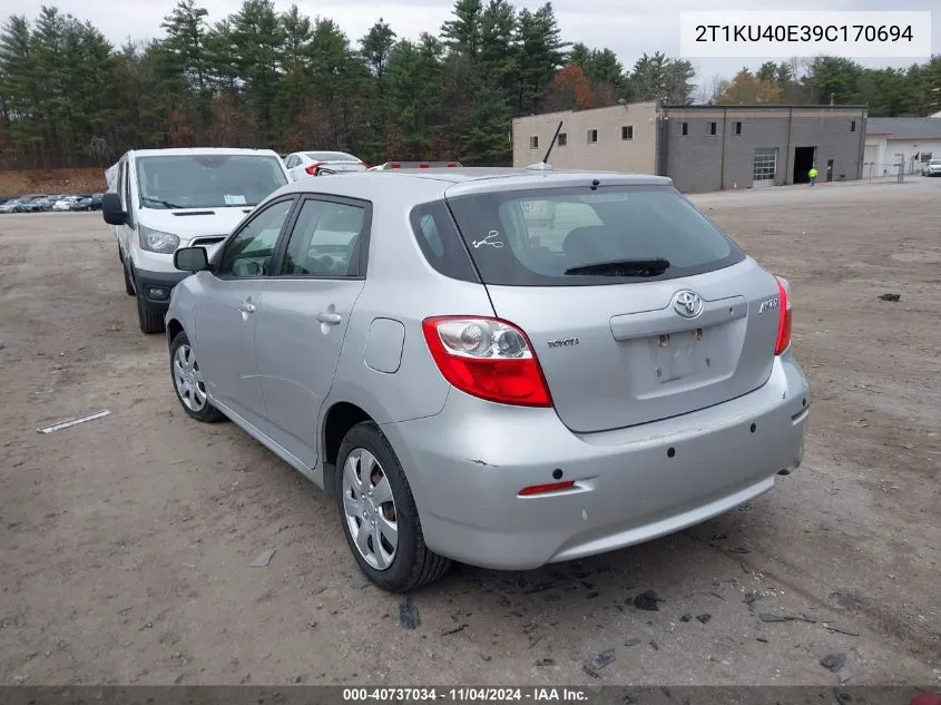 2T1KU40E39C170694 2009 Toyota Matrix