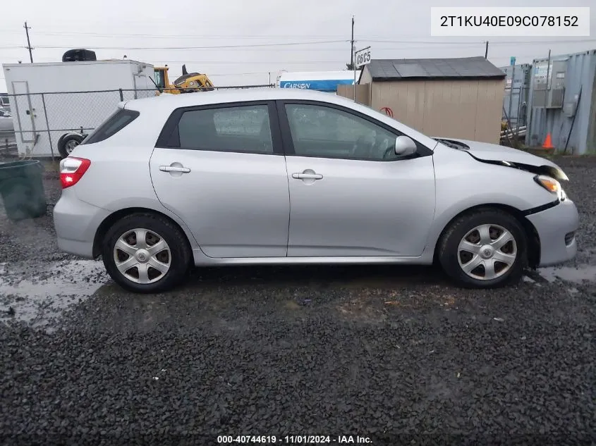 2009 Toyota Matrix VIN: 2T1KU40E09C078152 Lot: 40744619