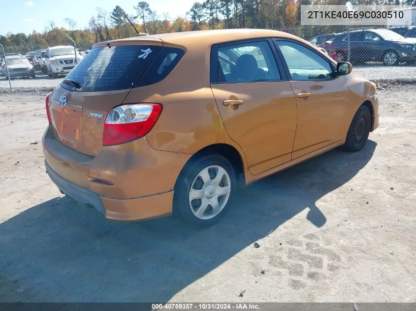 2009 Toyota Matrix S VIN: 2T1KE40E69C030510 Lot: 40759357