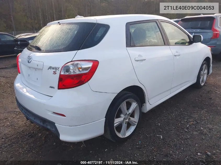 2009 Toyota Corolla Matrix S VIN: 2T1LE40E09C004053 Lot: 40772197