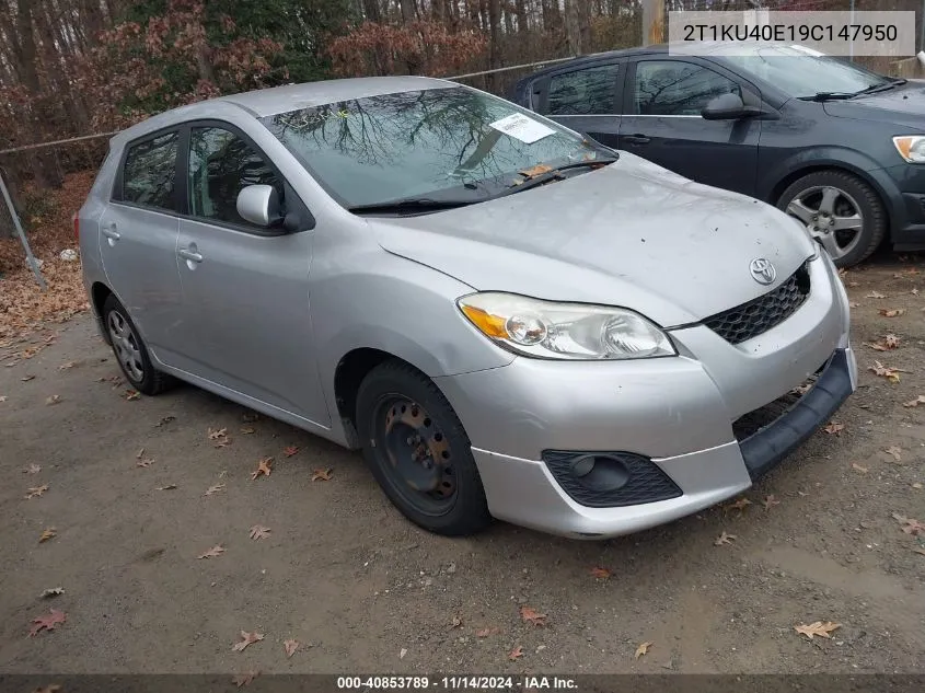 2009 Toyota Matrix VIN: 2T1KU40E19C147950 Lot: 40853789