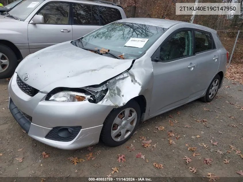 2009 Toyota Matrix VIN: 2T1KU40E19C147950 Lot: 40853789