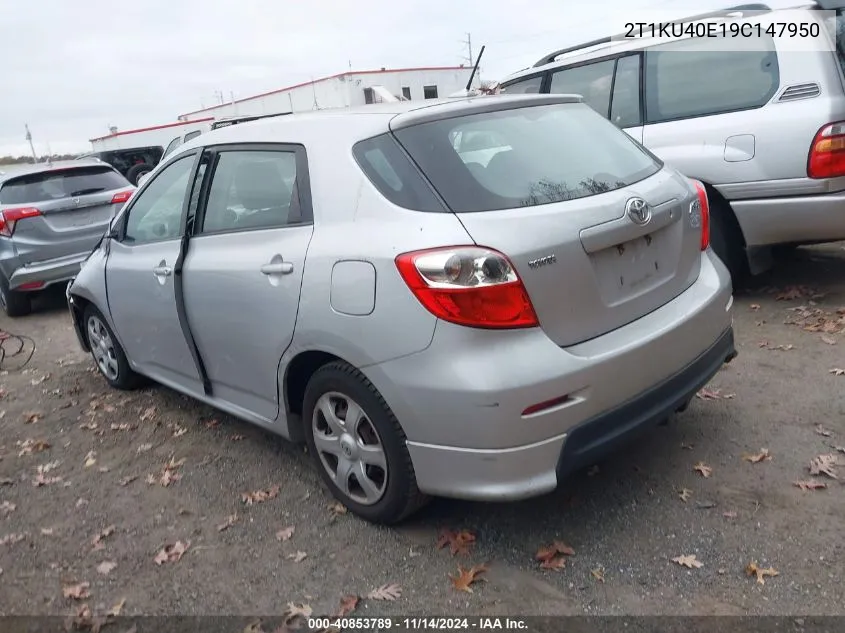 2009 Toyota Matrix VIN: 2T1KU40E19C147950 Lot: 40853789