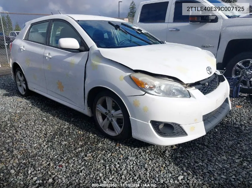 2009 Toyota Matrix S VIN: 2T1LE40E39C007125 Lot: 40882058