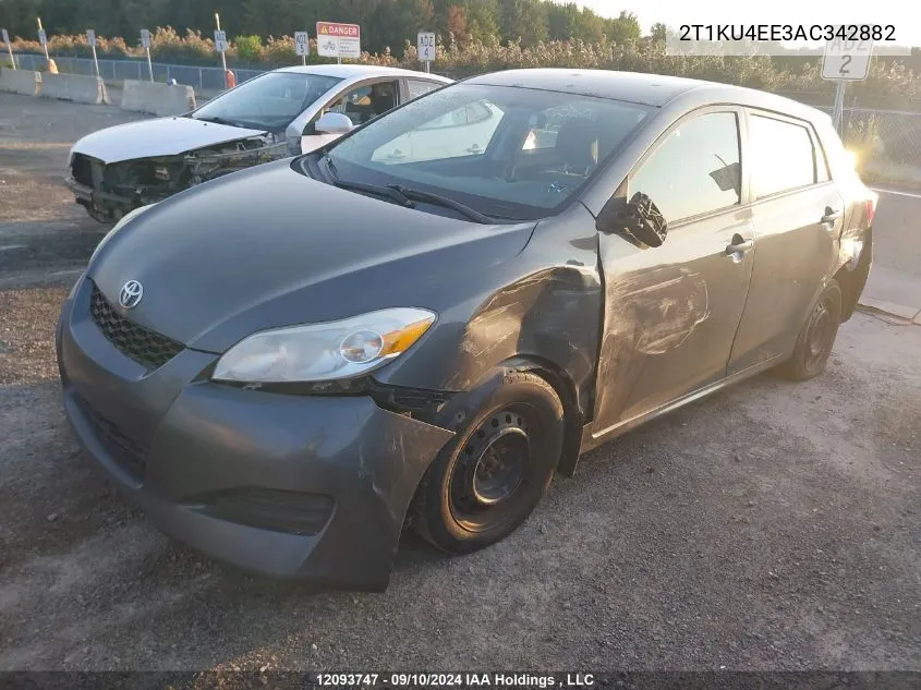 2010 Toyota Matrix VIN: 2T1KU4EE3AC342882 Lot: 12093747