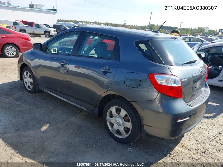 2010 Toyota Matrix VIN: 2T1KU4EE5AC380307 Lot: 12097981