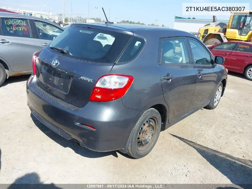 2010 Toyota Matrix VIN: 2T1KU4EE5AC380307 Lot: 12097981