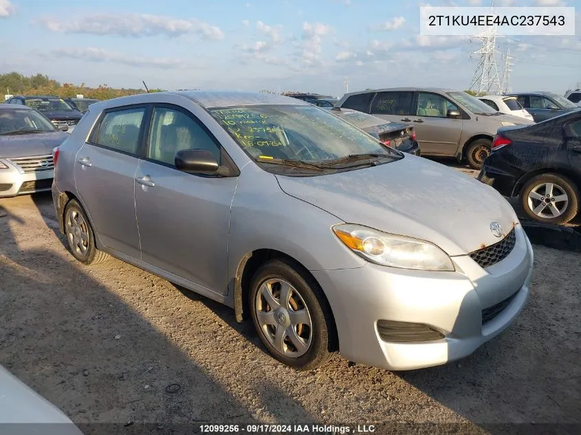 2010 Toyota Matrix VIN: 2T1KU4EE4AC237543 Lot: 12099256