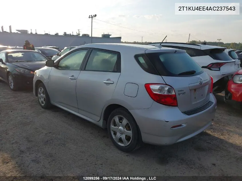 2010 Toyota Matrix VIN: 2T1KU4EE4AC237543 Lot: 12099256